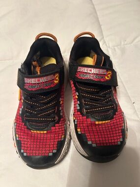 Skechers Kids Mega-Craft 3 Red, Black & Orange Sneakers